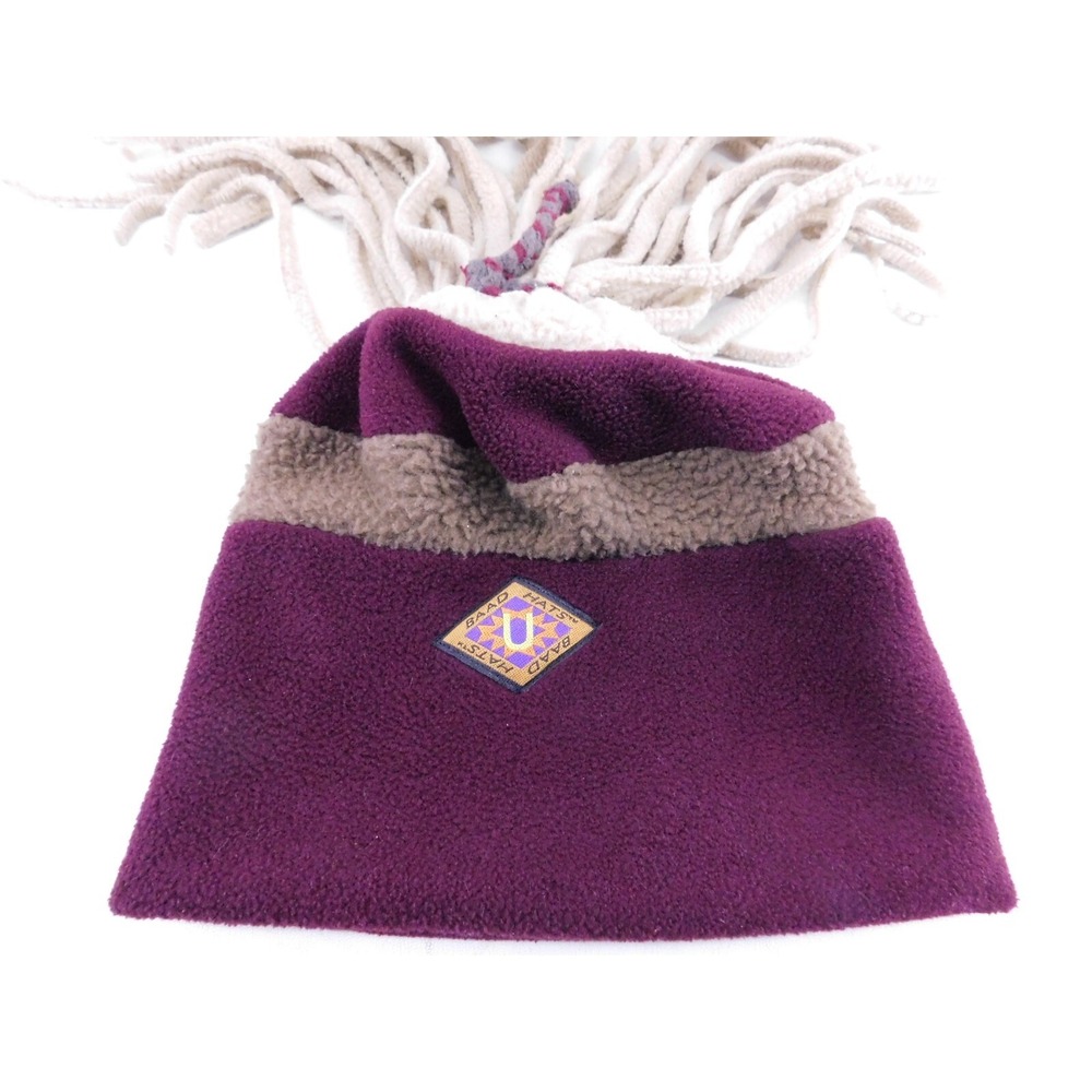 Vintage Baad Hats Fleece Hat Made‎ in USA Snowboard Skiing Dreads Matrix